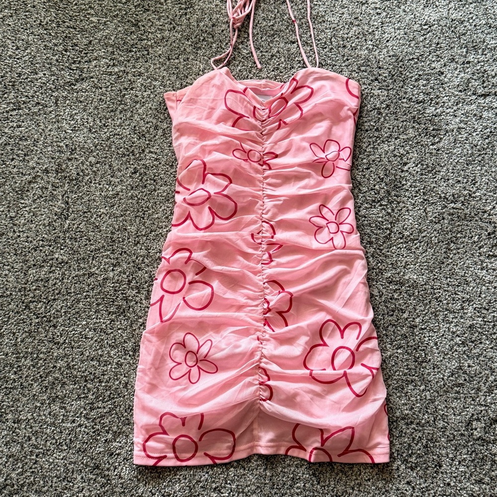 Rubi Mini Dress Pink - Princess Polly M/L Flowers sorority game day bars party